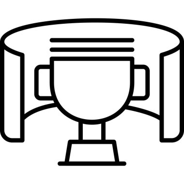 kupa ödül ikonu ana hatlarıyla