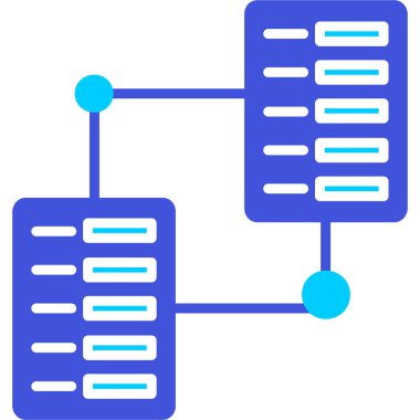 Sunucu ağı. Web simgesi basit illüstrasyon