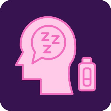 Uyu. Web simgesi basit illüstrasyon