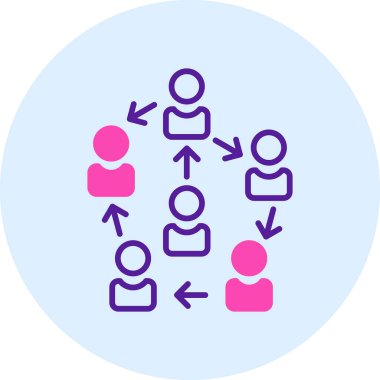 ağ bağlantısı vektör illüstrasyon tasarımı olan bir grup insan