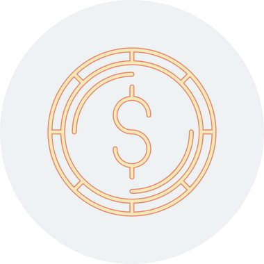 Bozuk para simgesinin vektör illüstrasyonu