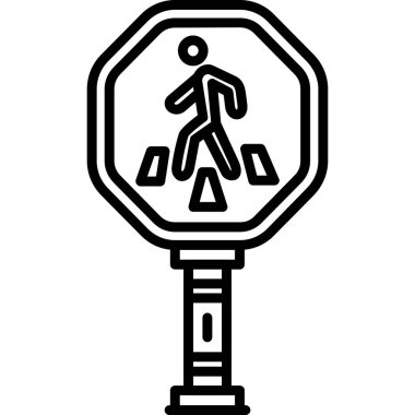 Beyaz arkaplanda izole edilmiş trafik sinyali, vektör illüstrasyonu