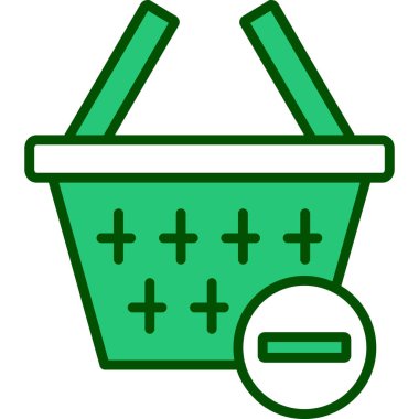 Sepet. Web simgesi basit illüstrasyon