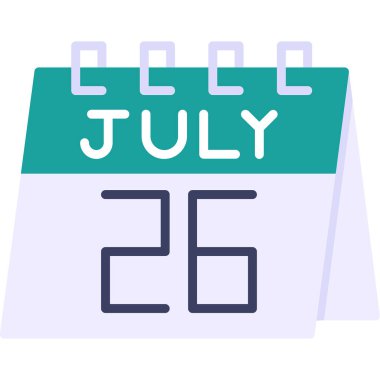 Takvim glyph düz simge tasarım vektör çizimi