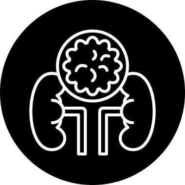 Bir çiçek simgesinin vektör illüstrasyonu