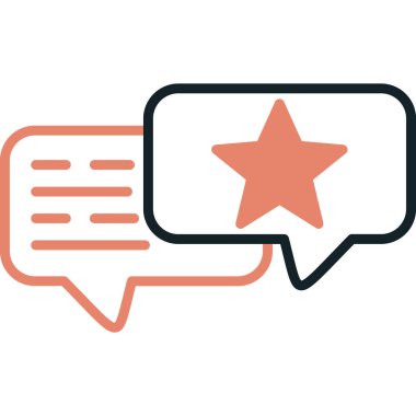 Geribildirim düz vektör simgesi