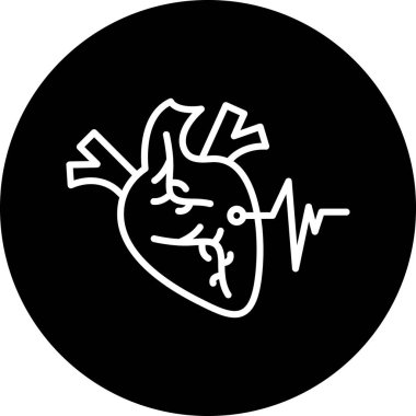 Bir kalp simgesinin vektör illüstrasyonu