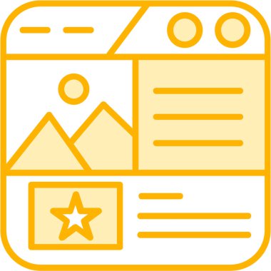 Tarayıcı. Web simgesi basit illüstrasyon