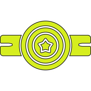 Bir yıldızın modern bir simgesinin vektör çizimi