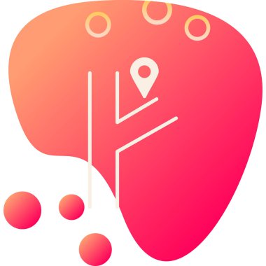 konum haritası pin simgesi düz biçimli