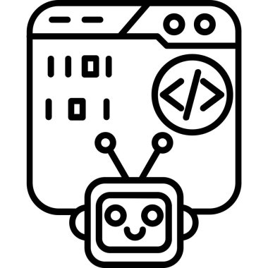 Robot simgesinin vektör illüstrasyonu