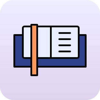 Kitap simgesinin vektör illüstrasyonu