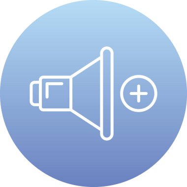 Konuşmacı. Web simgesi basit illüstrasyon