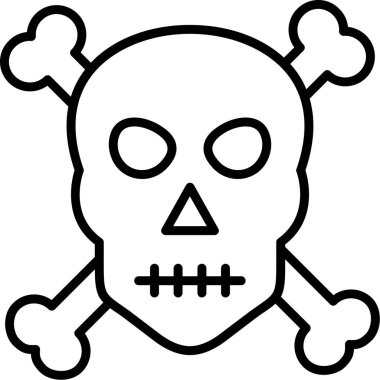 Kurukafa simgesi vektör illüstrasyonu