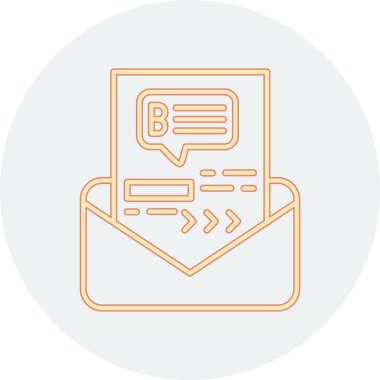 E-posta. Web simgesi basit illüstrasyon