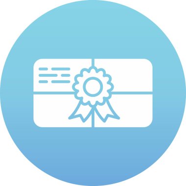 Sertifika. Web simgesi basit illüstrasyon