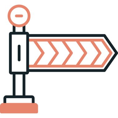 Yol simgesi vektör illüstrasyonu