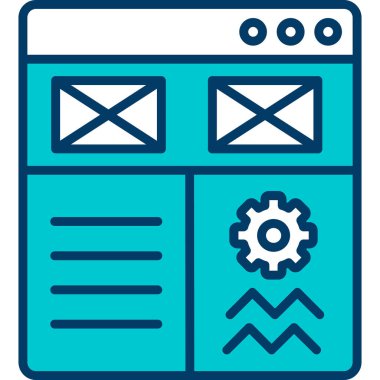 Web sitesi simgesi, vektör illüstrasyonu