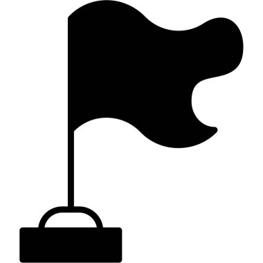 bayrak simgesi, basit siyah biçim