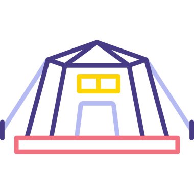 Çatısı olan bir çadırın vektör çizimi