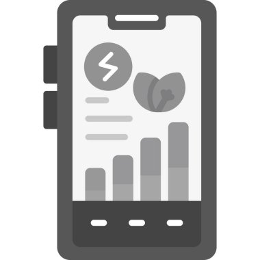 grafik ve oklu akıllı telefonun vektör çizimi