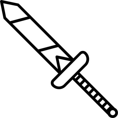 Kılıç ikonu. vektör illüstrasyonu