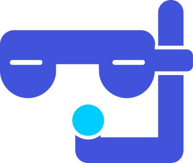 Mavi bir simgenin vektör illüstrasyonu