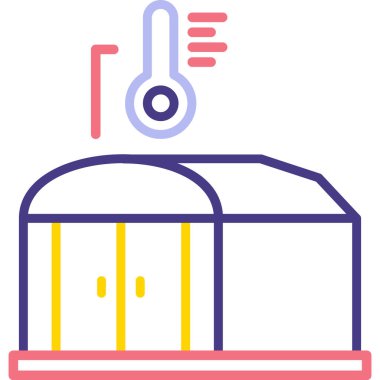 Fabrika. Web simgesi basit illüstrasyon