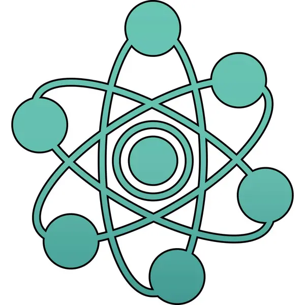 atom simgesi vektör illüstrasyonu