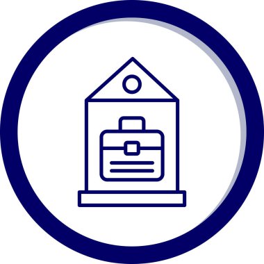 Bir alışveriş poşeti simgesinin vektör çizimi