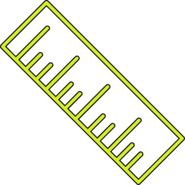 Cetvel simgesi. vektör illüstrasyonu