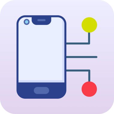 Cep telefonu simgesi, vektör illüstrasyonu