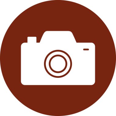 kamera düz vektör simgesi