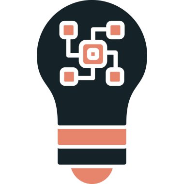 ampul fikri yaratıcı ikon vektör çizimi