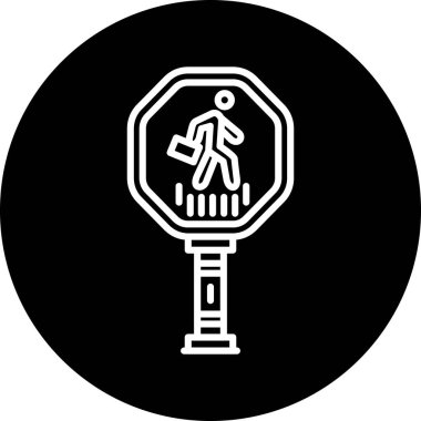 Harita simgesi olan yol işareti, basit biçim