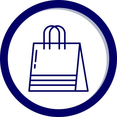 Çanta simgesinin vektör illüstrasyonu