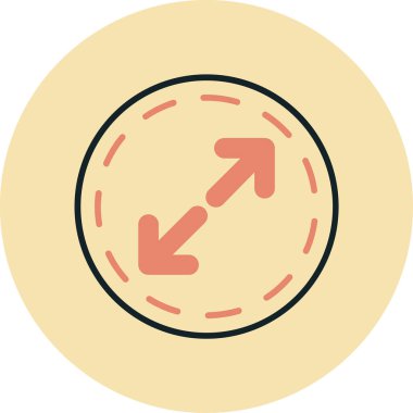 Oklar vektör dairesi modern simge tasarımı