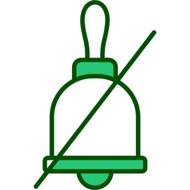 Yeşil ve sarı çizgi simgesinin vektör çizimi