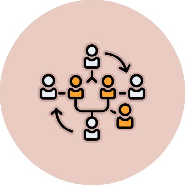 Sosyal ağ bağlantı simgesi vektörü