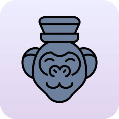 maymun para ikonu vektör illüstrasyonu