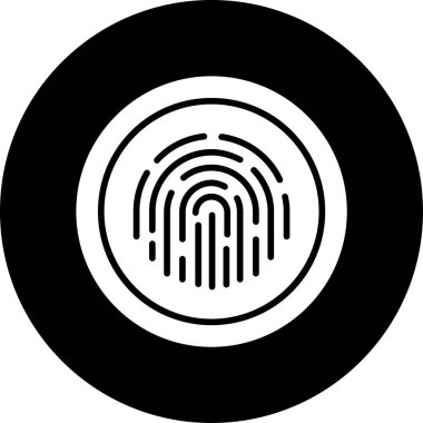 parmak izi ikonu vektör illüstrasyonu
