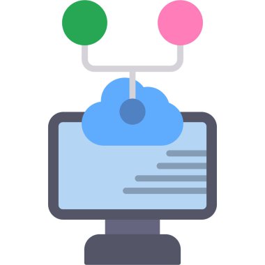 bulut hesaplama vektörü simgesi