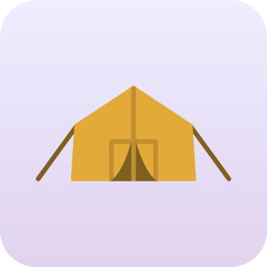 çadır simgesi vektör illüstrasyonu