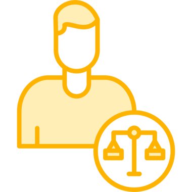 Adalet ve hukuk simgesi vektör illüstrasyonu