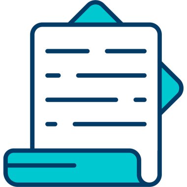 Belge. Web simgesi basit illüstrasyon