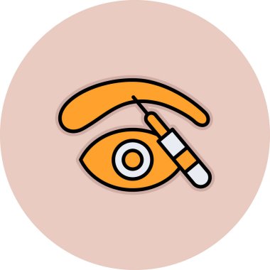 Gri arkaplanda izole edilmiş modern moda tarzında göz simgesi.