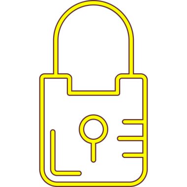 Asma kilit ikon vektör illüstrasyon tasarımı