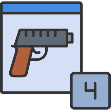 silah simgesi vektör illüstrasyonu