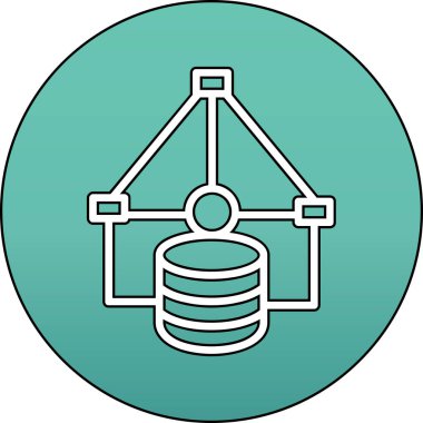 Bir bina simgesinin vektör illüstrasyonu