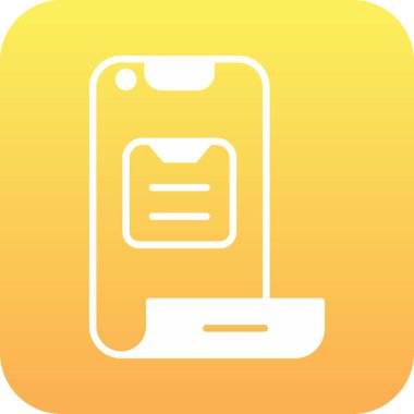 Bir smartphone simge vektör çizim